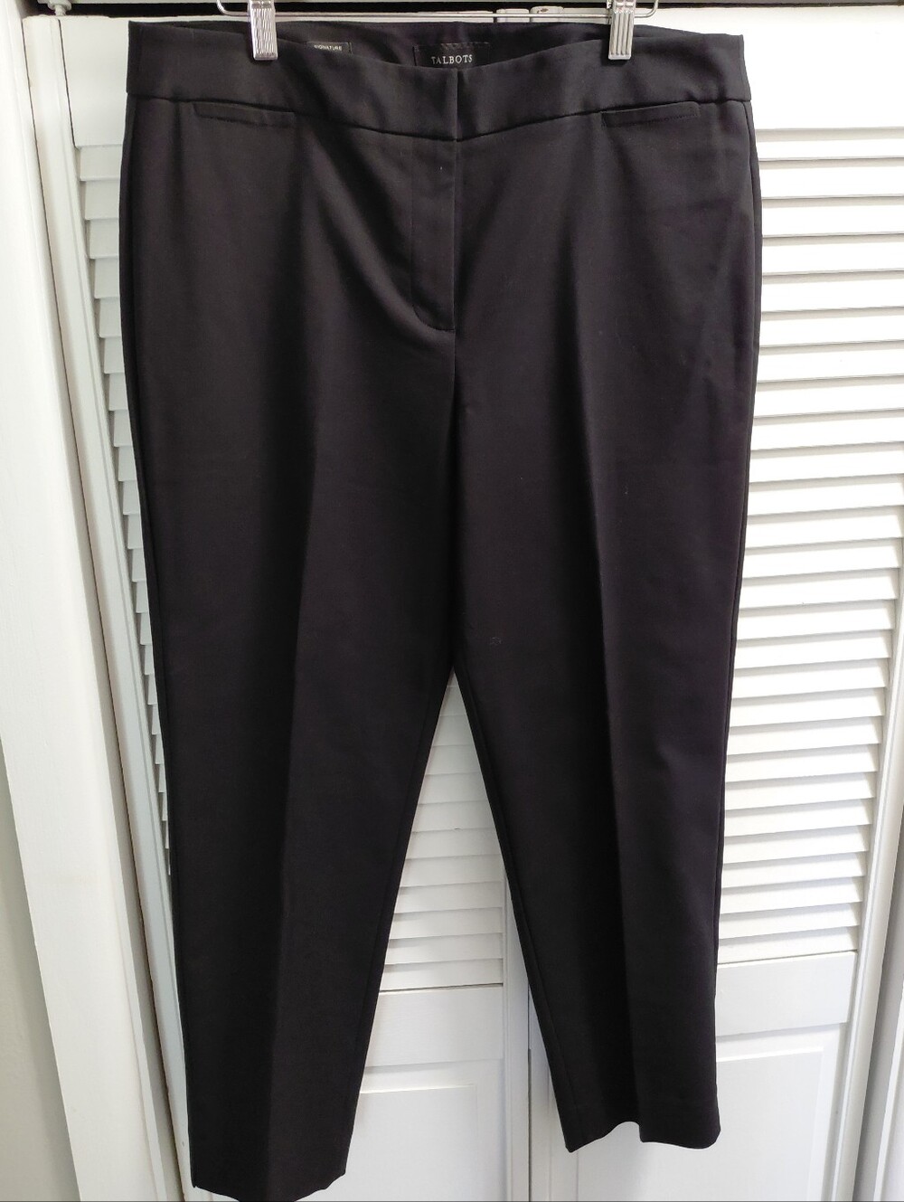 NWT Talbots Signature Black Straight-Leg Trousers Pants